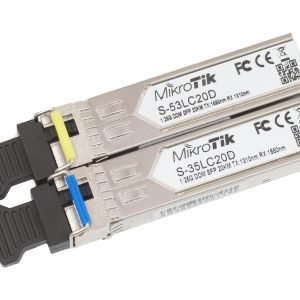 MikroTik S-3553LC20D Kit módulo de transceptor SFP (mini-GBIC) modo simple LC hasta 20 km