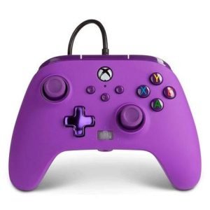Control alámbrico PowerA en Morado para Xbox - Experiencia de juego mejorada y estilizada