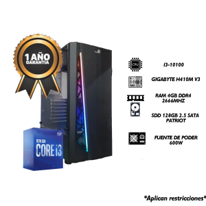 PC Estudiante: i3 10100/4gb Ram/128GB