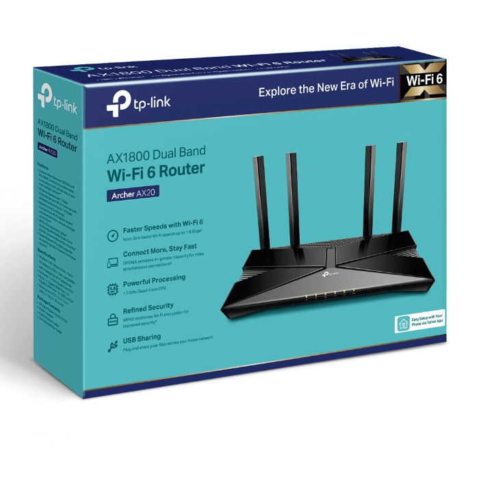 ROUTER TP LINK AX1800 GIGABIT WI-FI ARCHER AX20