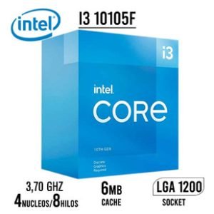 *PROCESADOR INTEL I3-10105F 3.70GHZ
