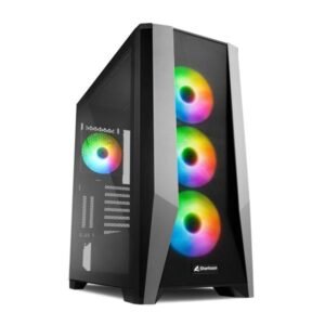 CASE GAMING RGB SHARKOON TG7M MID TOWER VENTILADORES 4 DE 12