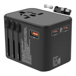 ADAPTADOR VIAJERO UNIVERSAL - TRAVEL ADAPTER 65W GaN TECH