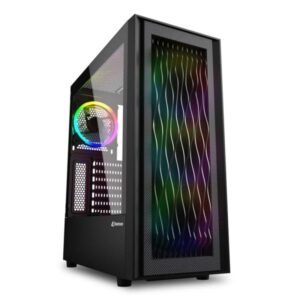 CASE GAMING RGB SHARKOON WAVE MID TOWER VENTILADORES 4 DE 12