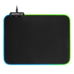 MOUSE PAD GAMING RGB SHARKOON 1337 V2 360 36X27CM TEXTIL Y G