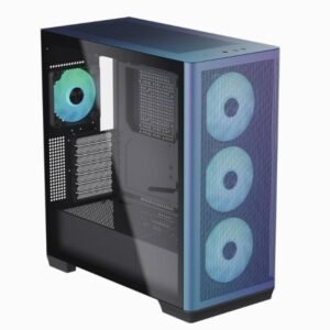 CASE RGB APNX C1-R-CF-V1 MID TOWER VENTILADORES 3 DE 140MM Y