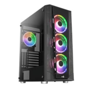 CASE FRGB AEROCOOL PRISM-G-BK-V2 MID TOWER VENTILADORES 4 DE