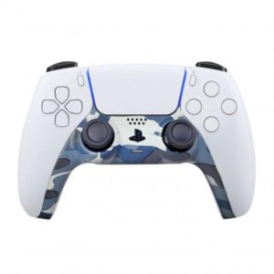 CARATULA INFERIOR CONTROL PS5 CAMUFLADO AZUL