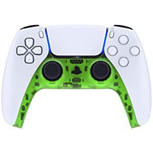 CARATULA INFERIOR CONTROL PS5 TRANSPARENTE VERDE