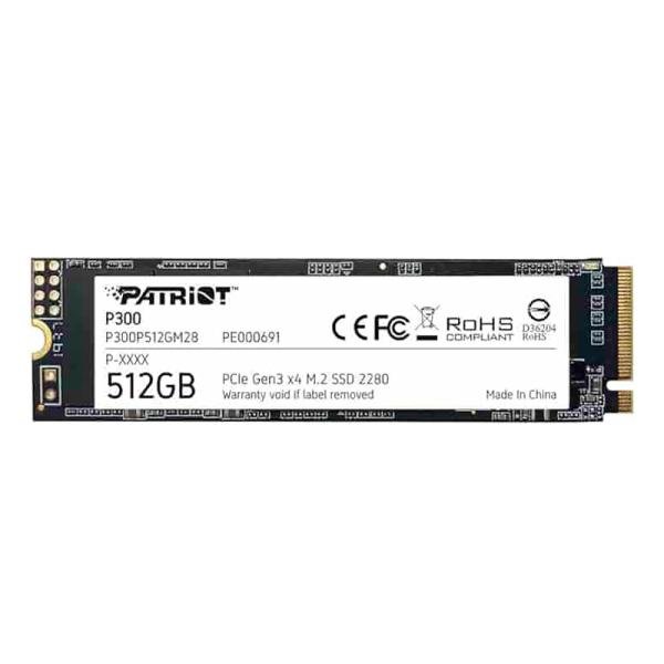 12288_11376.jpg HD INTERNO SOLIDO 512GB PATRIOT P300 M.2 2280 PCIE GEN3 X4 1