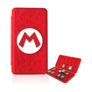 GAME CARD CASE SWITCH - 24 SLOTS MARIO ROJO