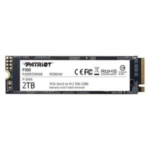 HD INTERNO SOLIDO 2TB PATRIOT P300 M.2 2280 PCIE GEN3 X4 NVM