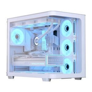 CASE GAMING RGB AEROCOOL P500C-G-WT-V1 MID TOWER VENTILADORE