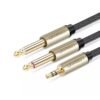 CABLE UGREEN AV126 3.5MM TRS A DUAL 6.35MM TS AUDIO 2M 10615