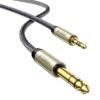 CABLE UGREEN AV127 3.5MM A 6.35MM TRS ESTEREO 2M 10628 GRIS